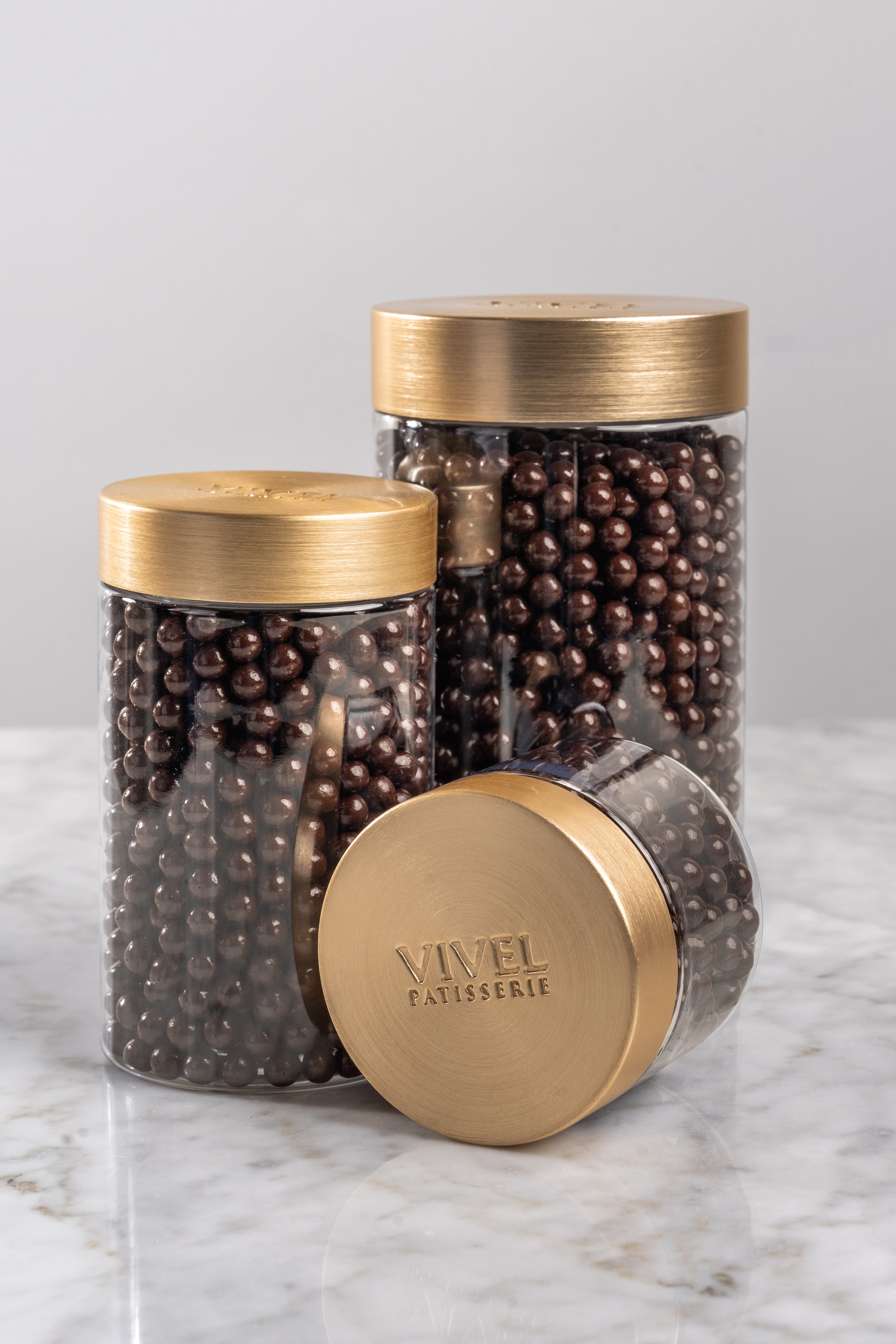 MED DARK CHOCOLATE CRUNCHY PEARLS
