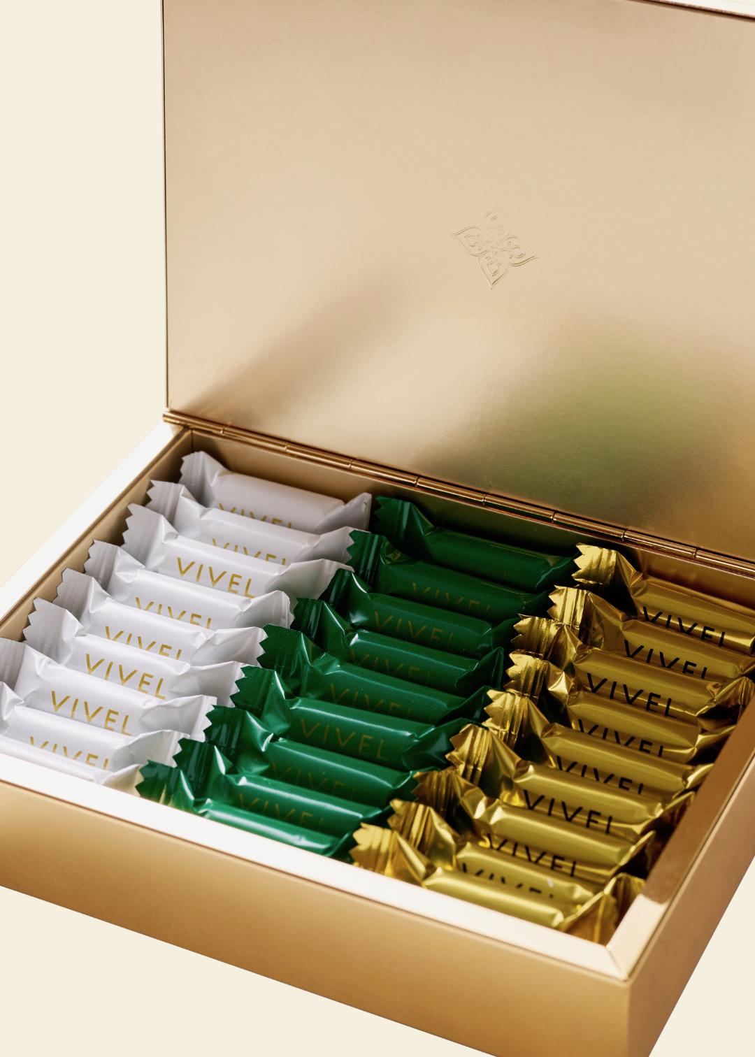 SMALL WAFER METAL GOLD BOX