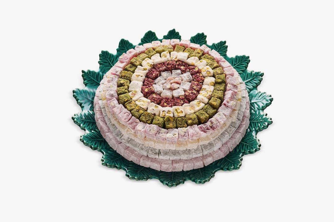 SMALL ROUND TURKISH DELIGHTS TRAY