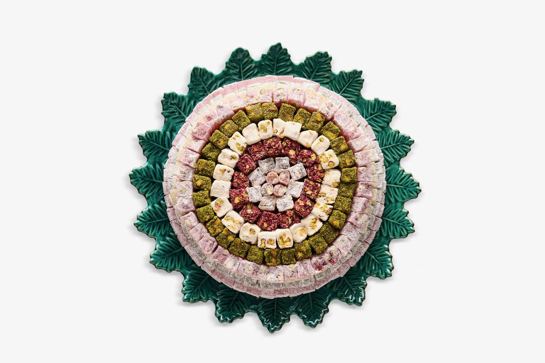 SMALL ROUND TURKISH DELIGHTS TRAY